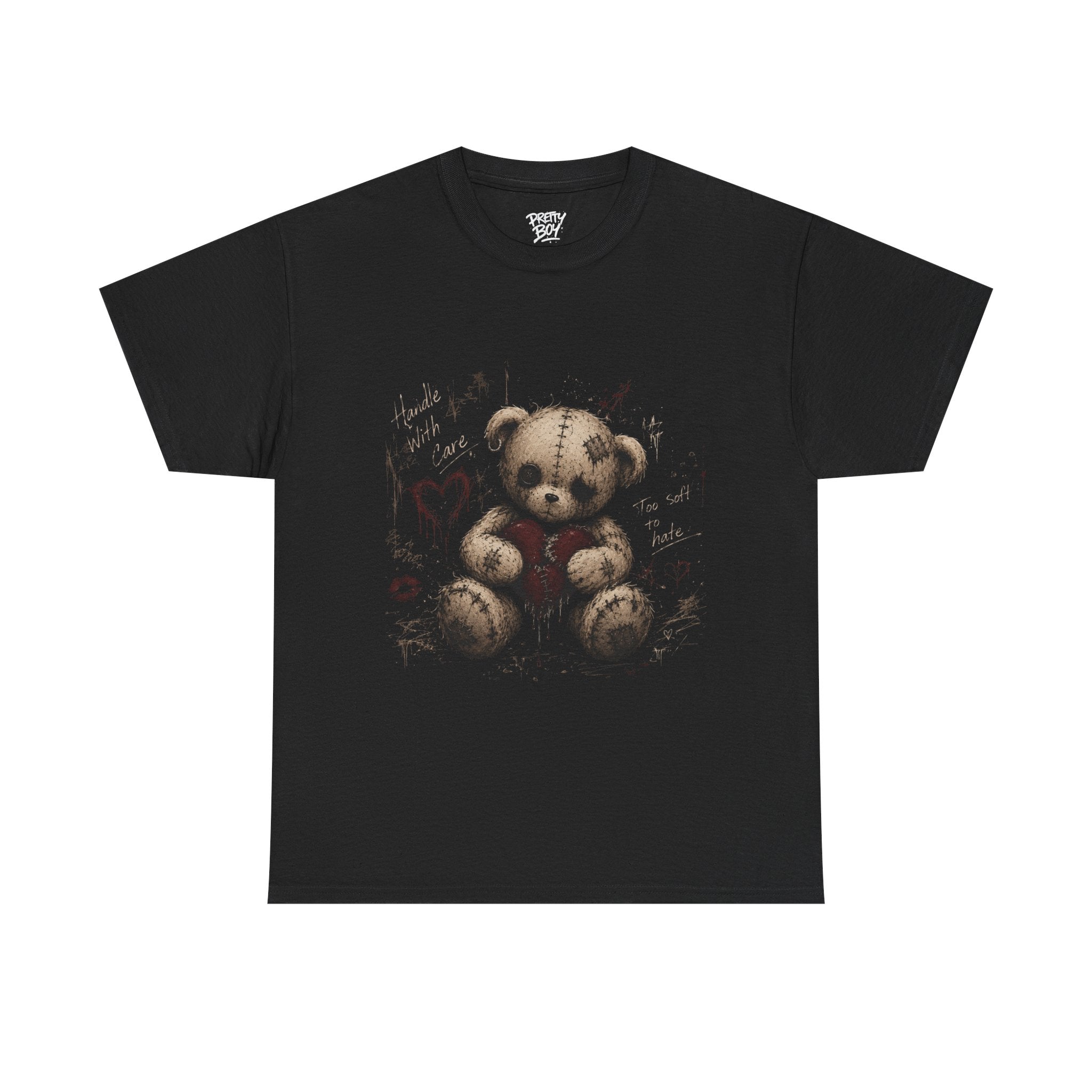 T-Shirt — Gothic Teddy Bear “Pretty Things Break Quietly” Graphic Tee