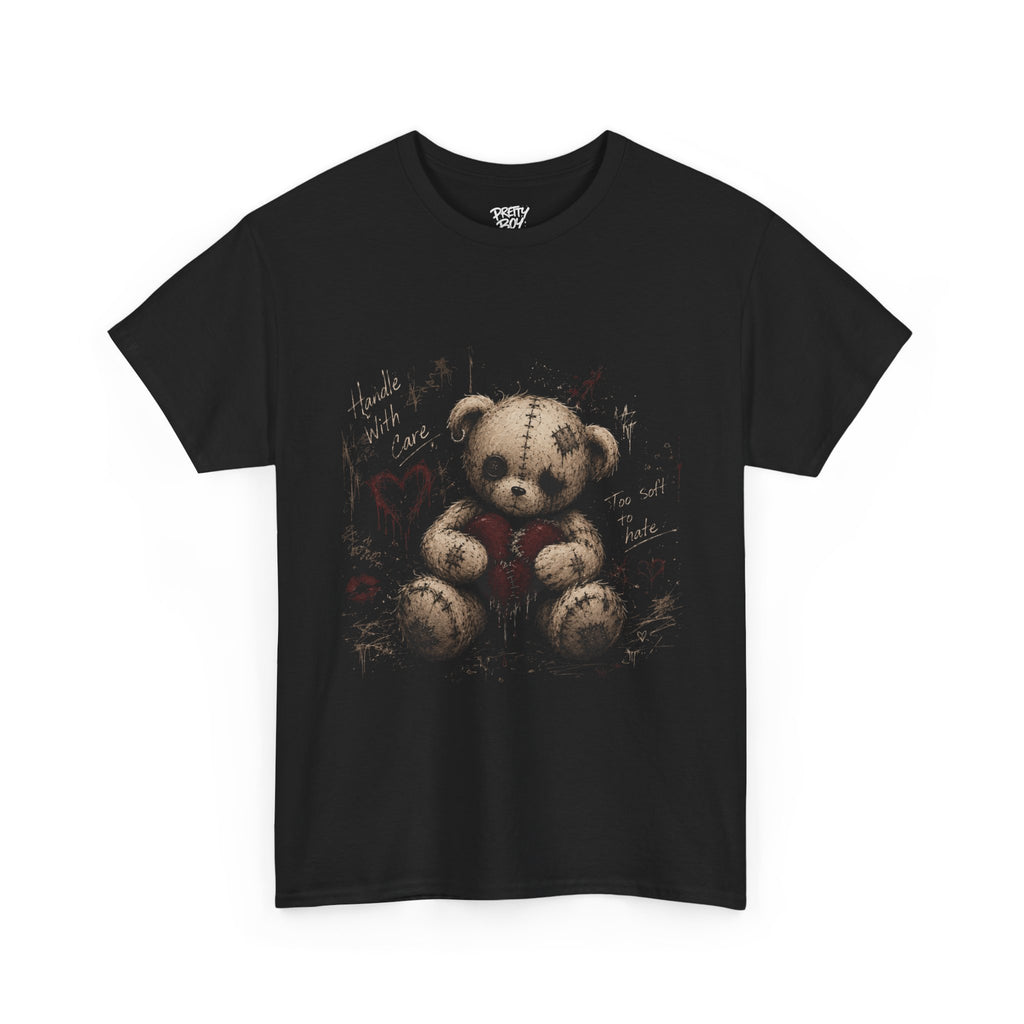 T-Shirt — Gothic Teddy Bear “Pretty Things Break Quietly” Graphic Tee