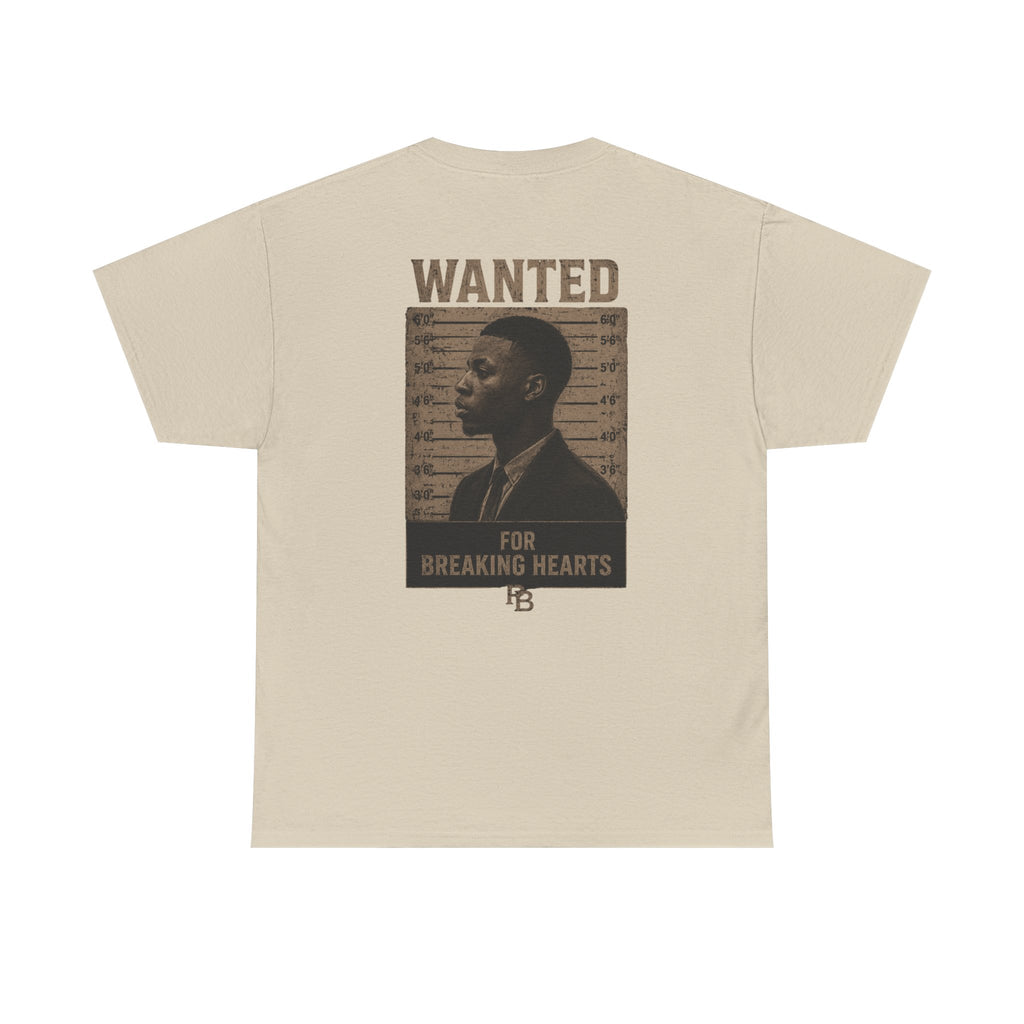 Wanted For Breaking Hearts Tee — Vintage Mugshot Graphic T‑Shirt