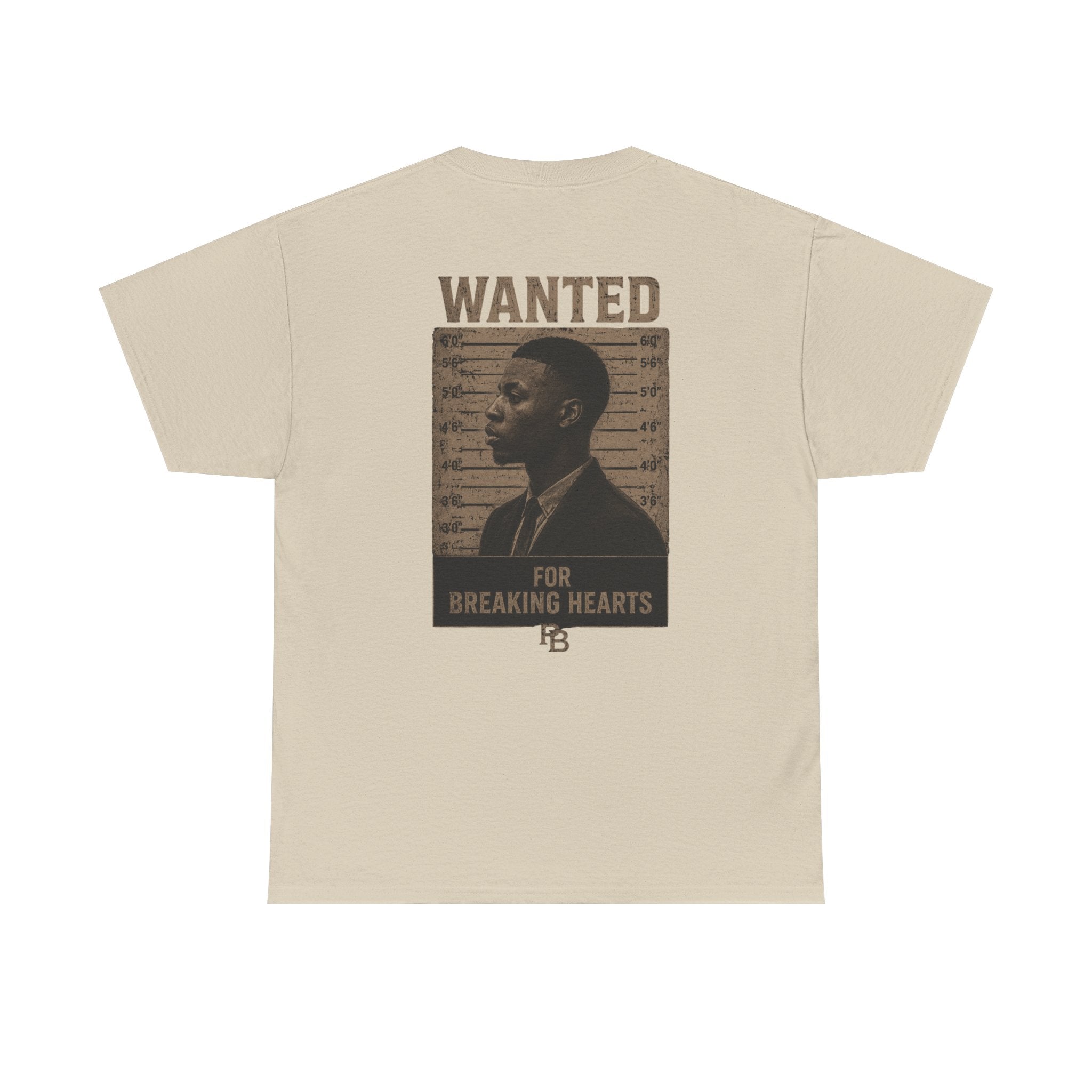 Wanted For Breaking Hearts Tee — Vintage Mugshot Graphic T‑Shirt