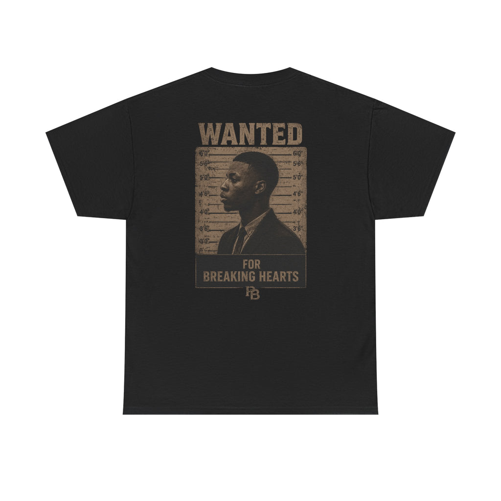 Wanted For Breaking Hearts Tee — Vintage Mugshot Graphic T‑Shirt
