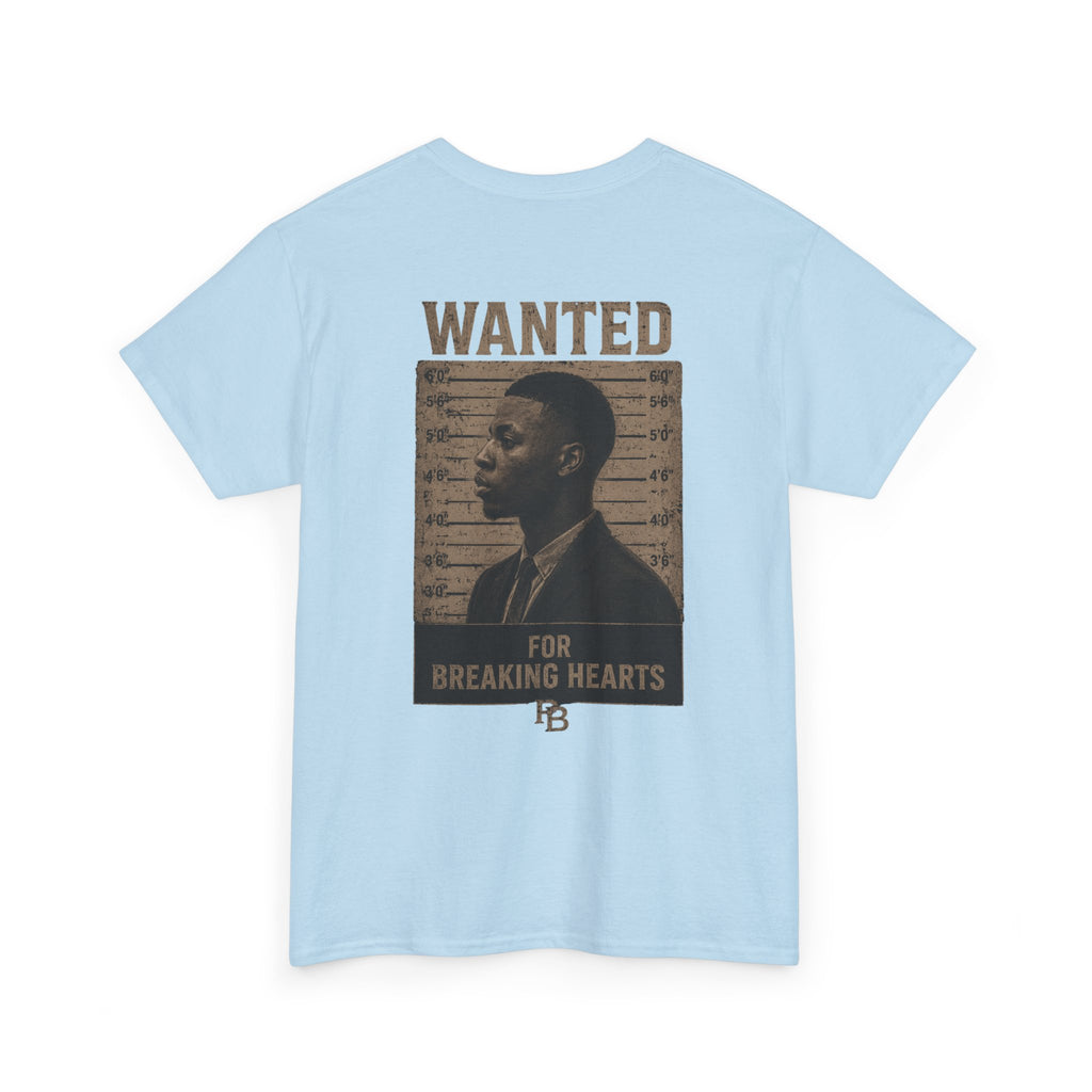Wanted For Breaking Hearts Tee — Vintage Mugshot Graphic T‑Shirt
