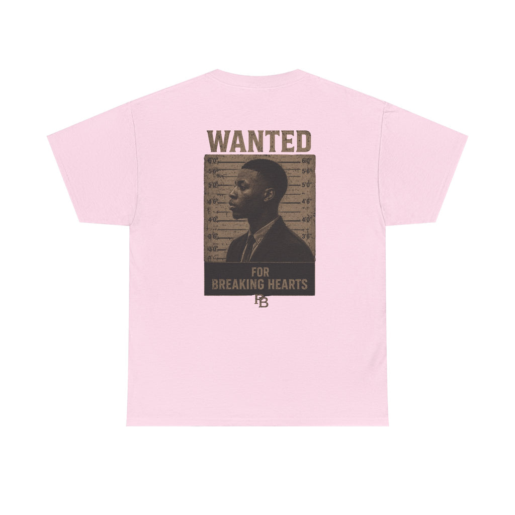 Wanted For Breaking Hearts Tee — Vintage Mugshot Graphic T‑Shirt