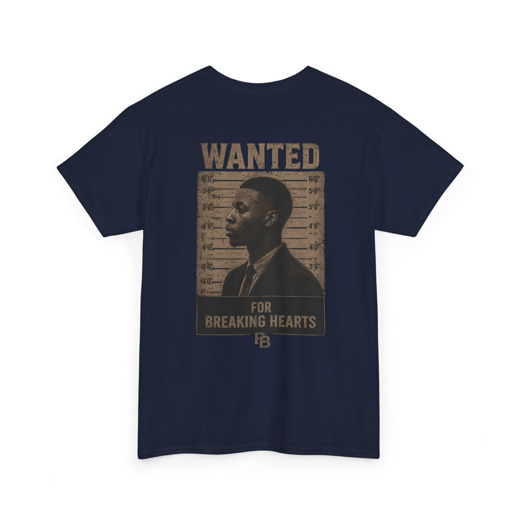 Wanted For Breaking Hearts Tee — Vintage Mugshot Graphic T‑Shirt