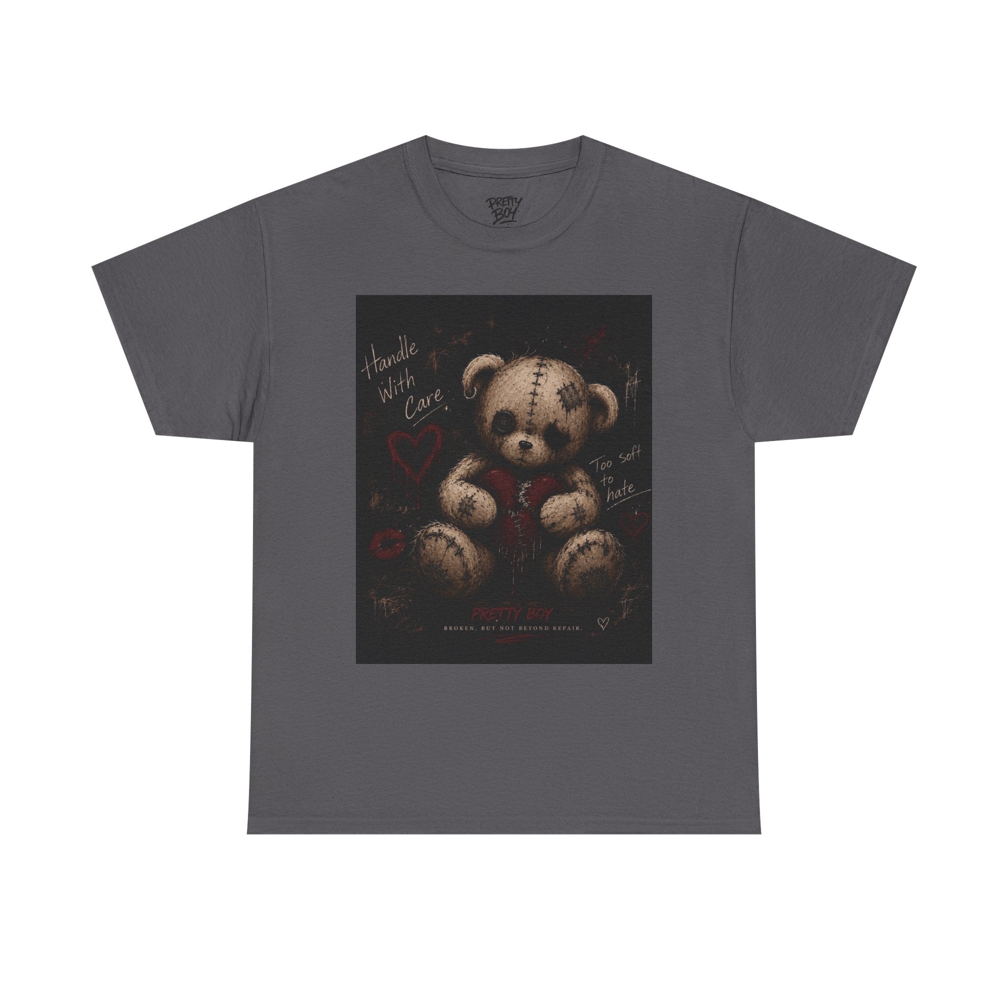 T-Shirt — Gothic Teddy Bear “Pretty Things Break Quietly” Graphic Tee