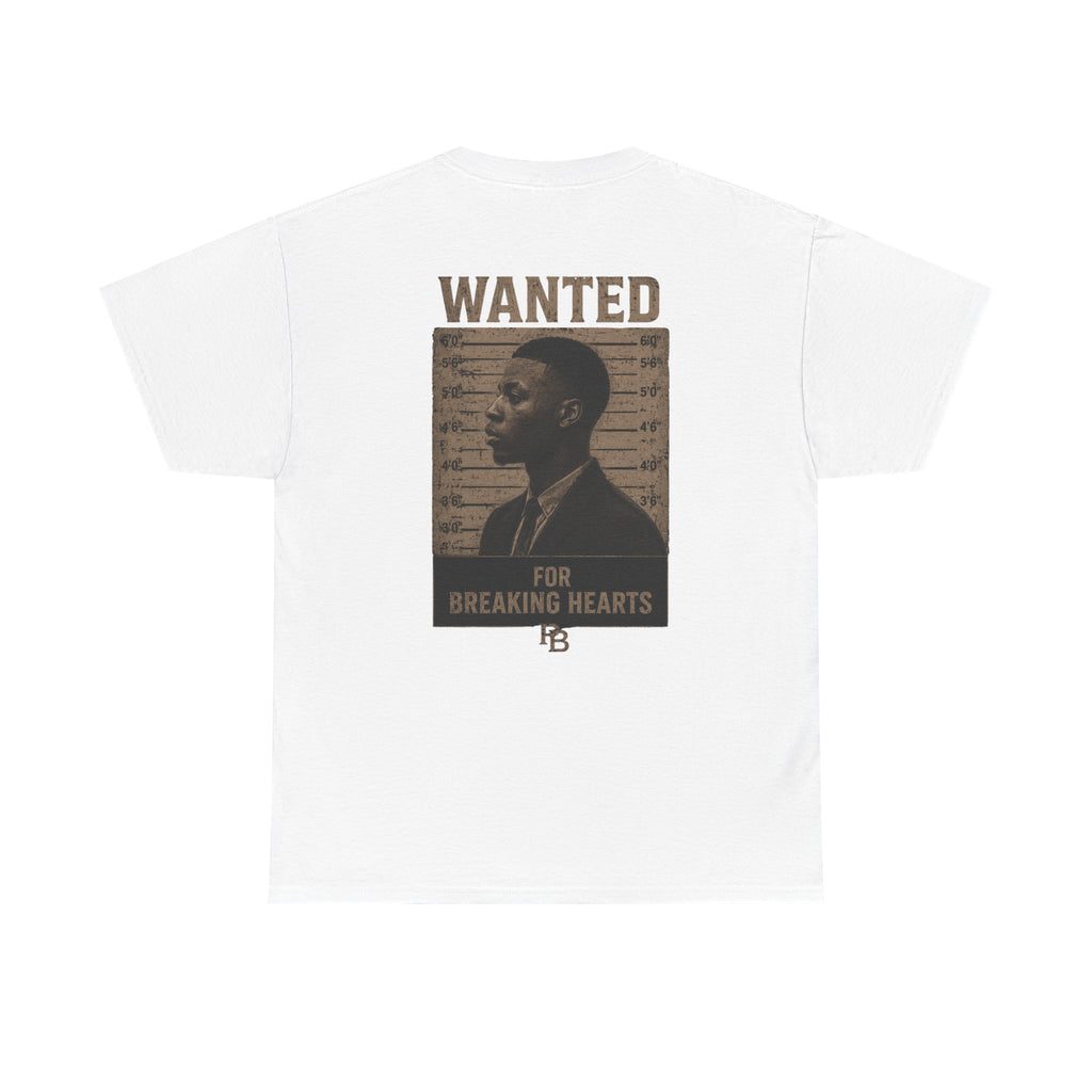 Wanted For Breaking Hearts Tee — Vintage Mugshot Graphic T‑Shirt