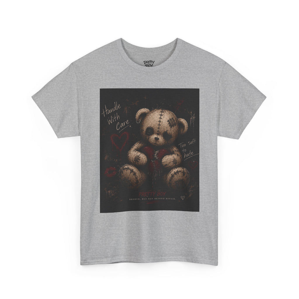 T-Shirt — Gothic Teddy Bear “Pretty Things Break Quietly” Graphic Tee