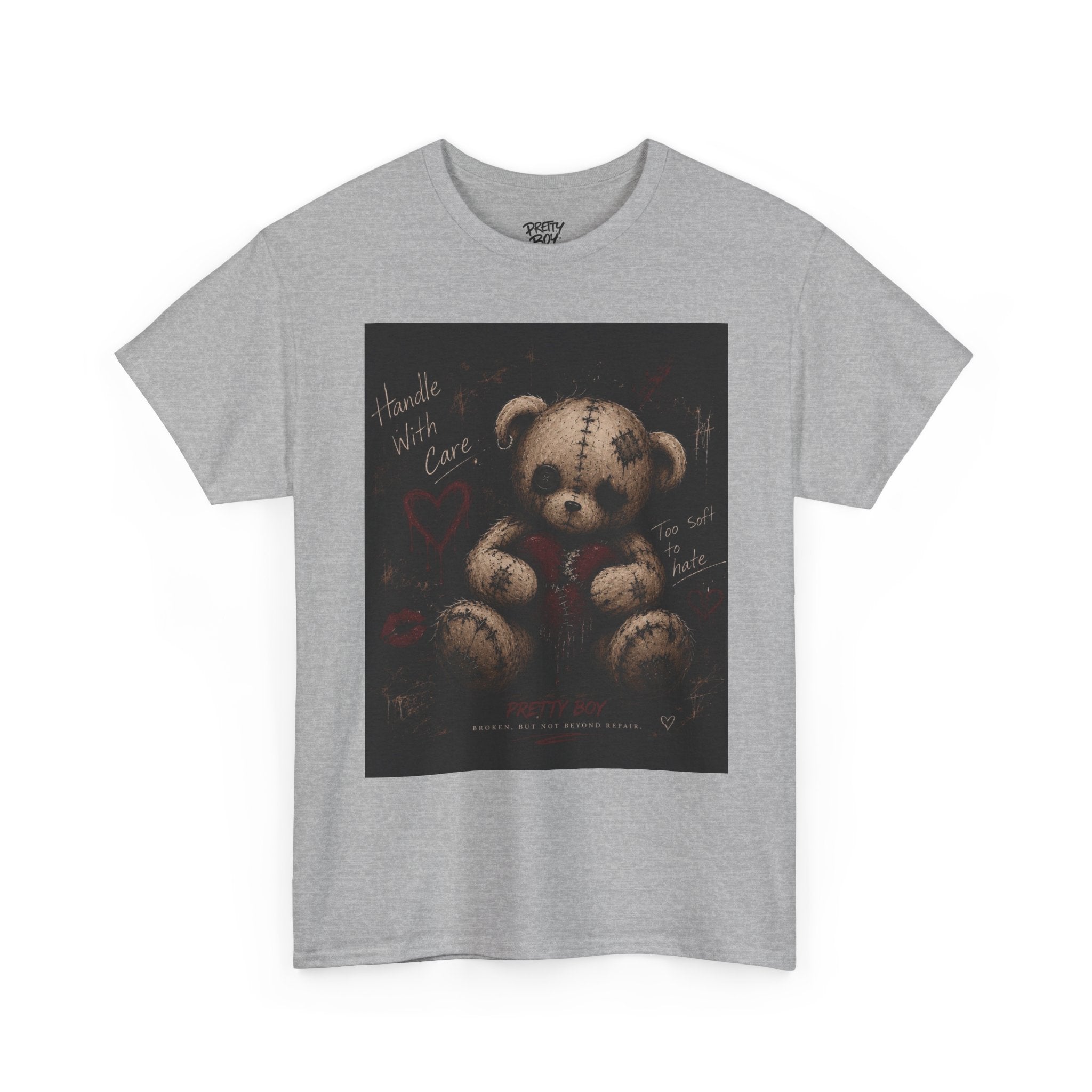 T-Shirt — Gothic Teddy Bear “Pretty Things Break Quietly” Graphic Tee