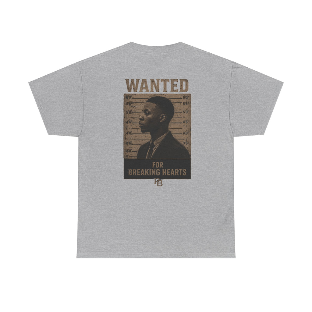 Wanted For Breaking Hearts Tee — Vintage Mugshot Graphic T‑Shirt