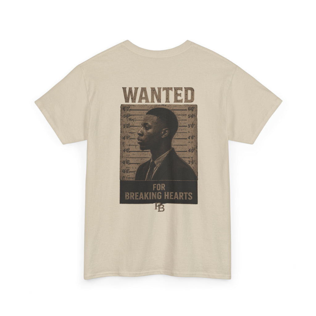 Wanted For Breaking Hearts Tee — Vintage Mugshot Graphic T‑Shirt