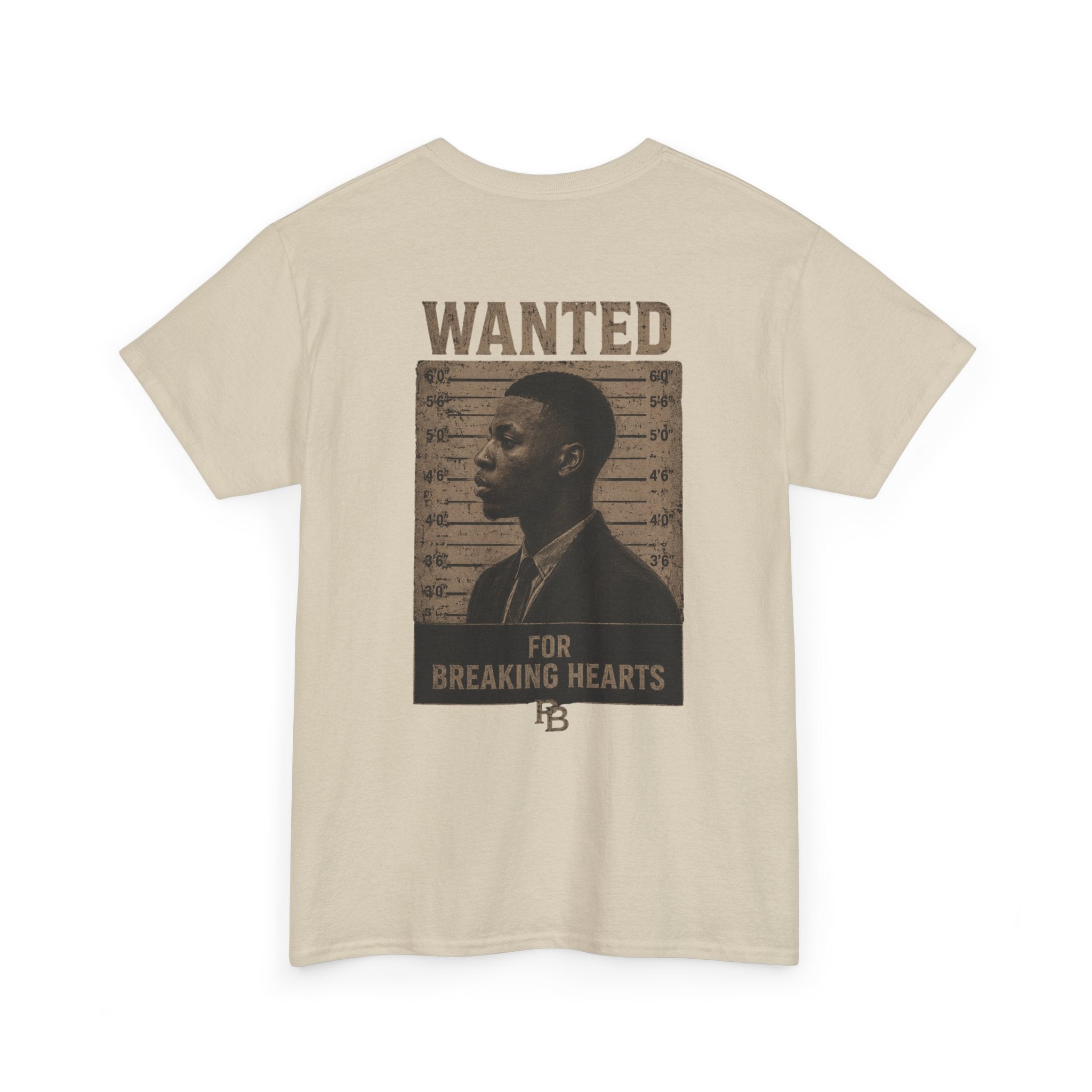 Wanted For Breaking Hearts Tee — Vintage Mugshot Graphic T‑Shirt