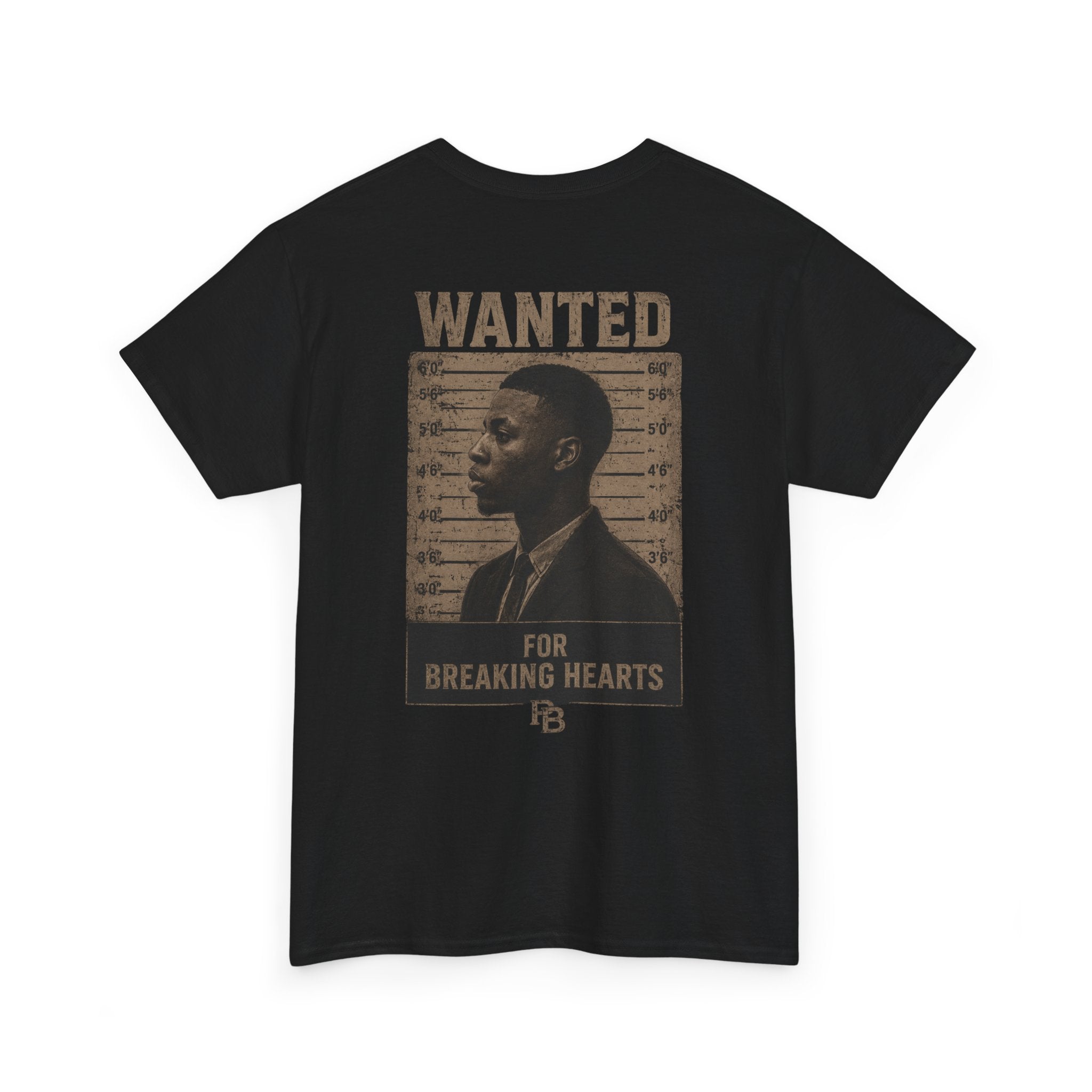 Wanted For Breaking Hearts Tee — Vintage Mugshot Graphic T‑Shirt
