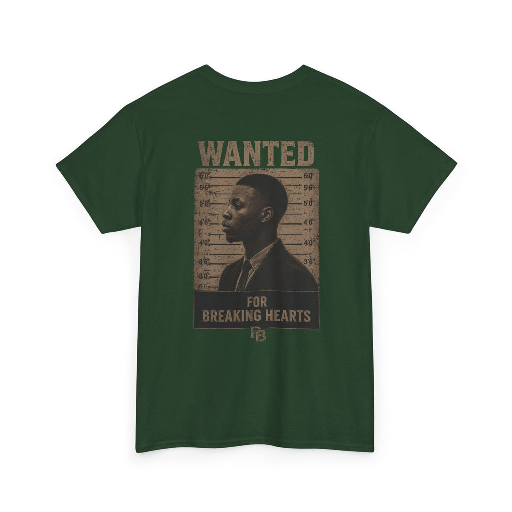 Wanted For Breaking Hearts Tee — Vintage Mugshot Graphic T‑Shirt