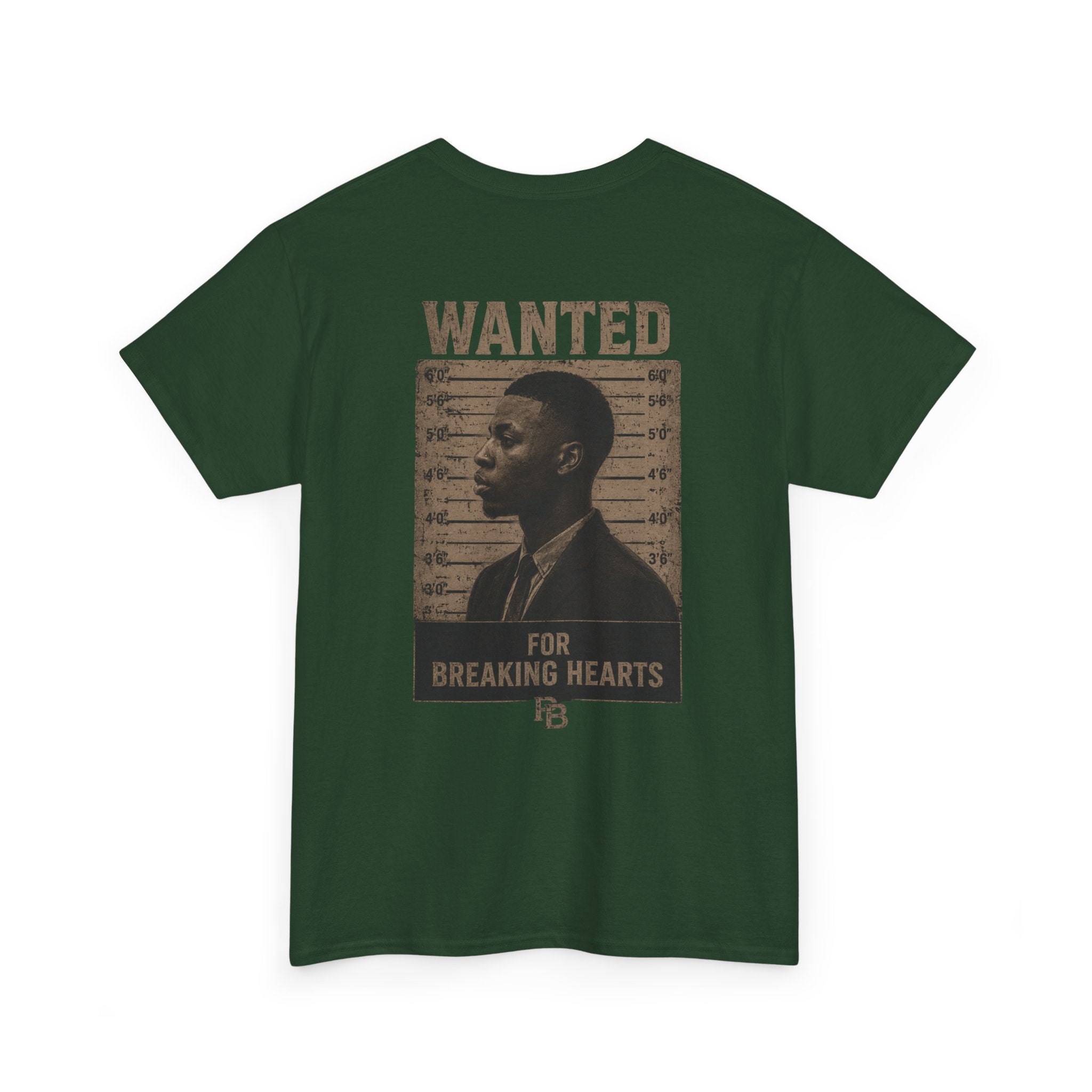 Wanted For Breaking Hearts Tee — Vintage Mugshot Graphic T‑Shirt