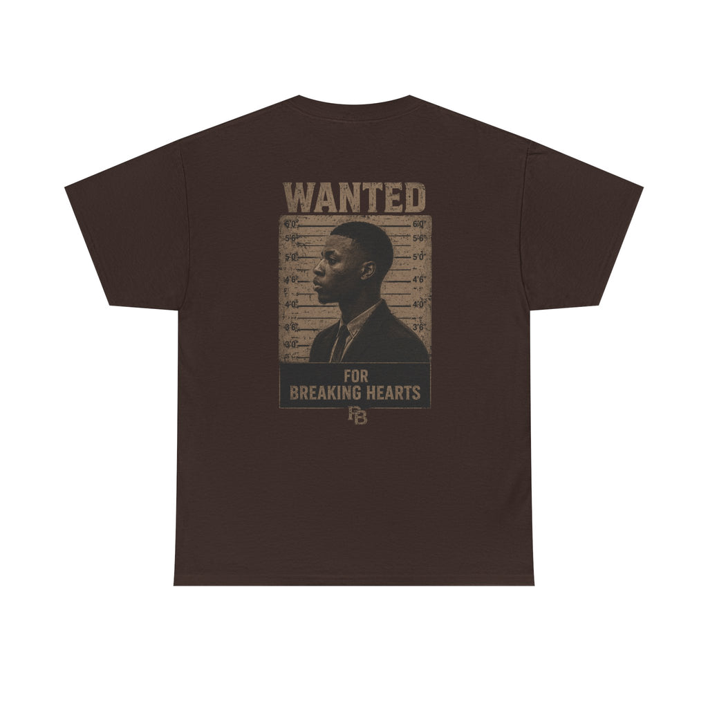 Wanted For Breaking Hearts Tee — Vintage Mugshot Graphic T‑Shirt