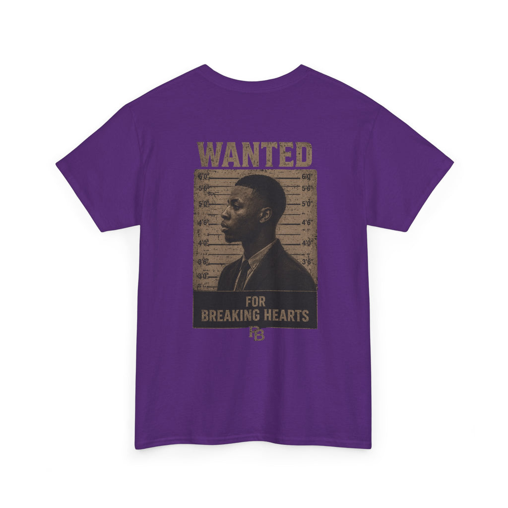Wanted For Breaking Hearts Tee — Vintage Mugshot Graphic T‑Shirt