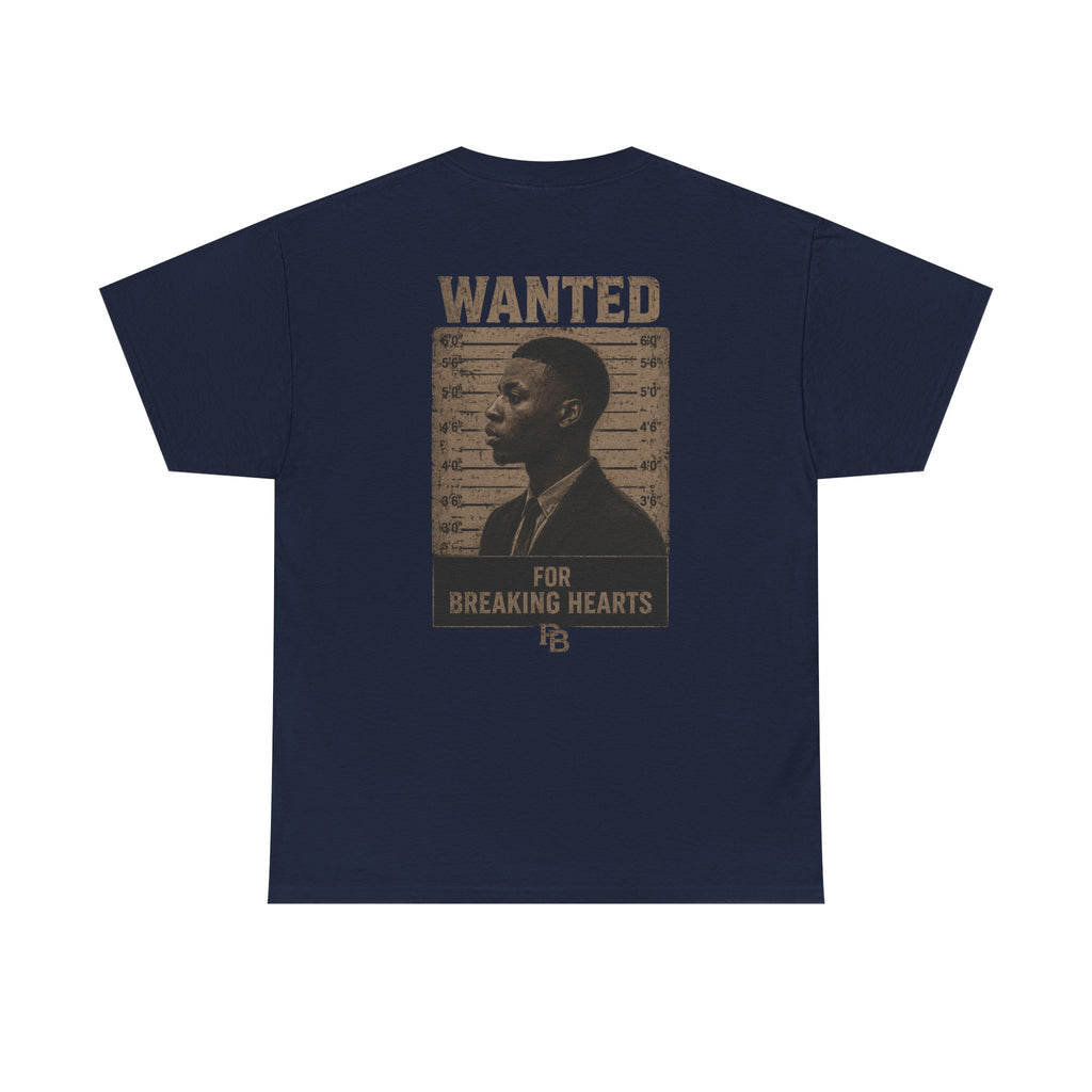 Wanted For Breaking Hearts Tee — Vintage Mugshot Graphic T‑Shirt