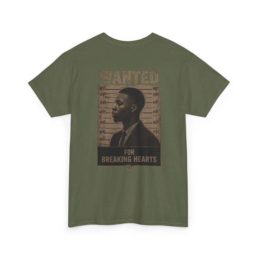 Wanted For Breaking Hearts Tee — Vintage Mugshot Graphic T‑Shirt