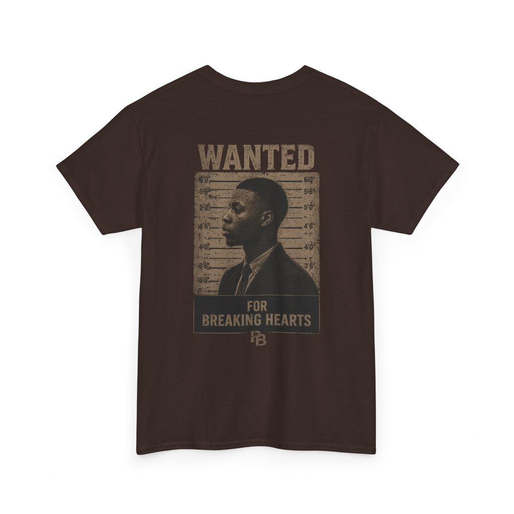 Wanted For Breaking Hearts Tee — Vintage Mugshot Graphic T‑Shirt