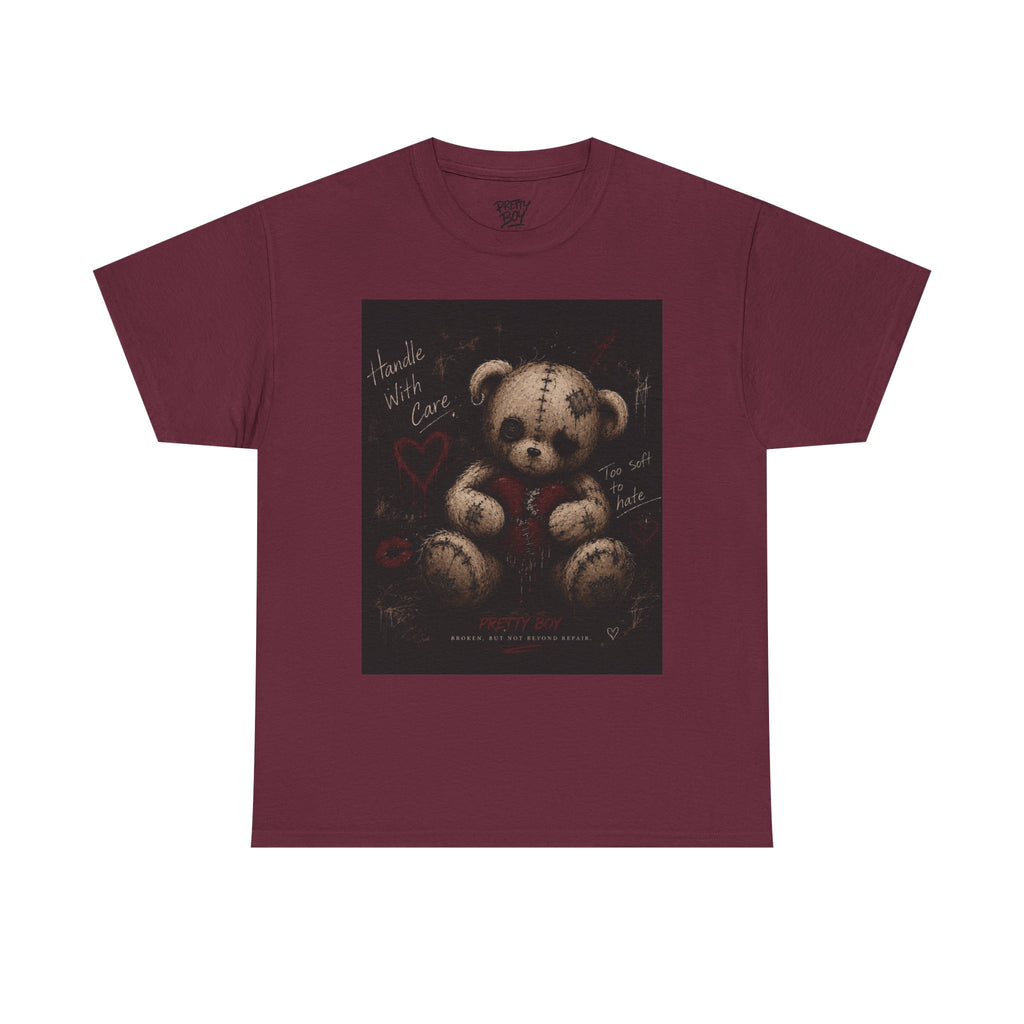 T-Shirt — Gothic Teddy Bear “Pretty Things Break Quietly” Graphic Tee