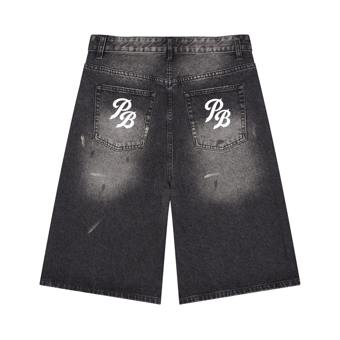 Men’s Vintage Wash Wide Leg Denim Shorts