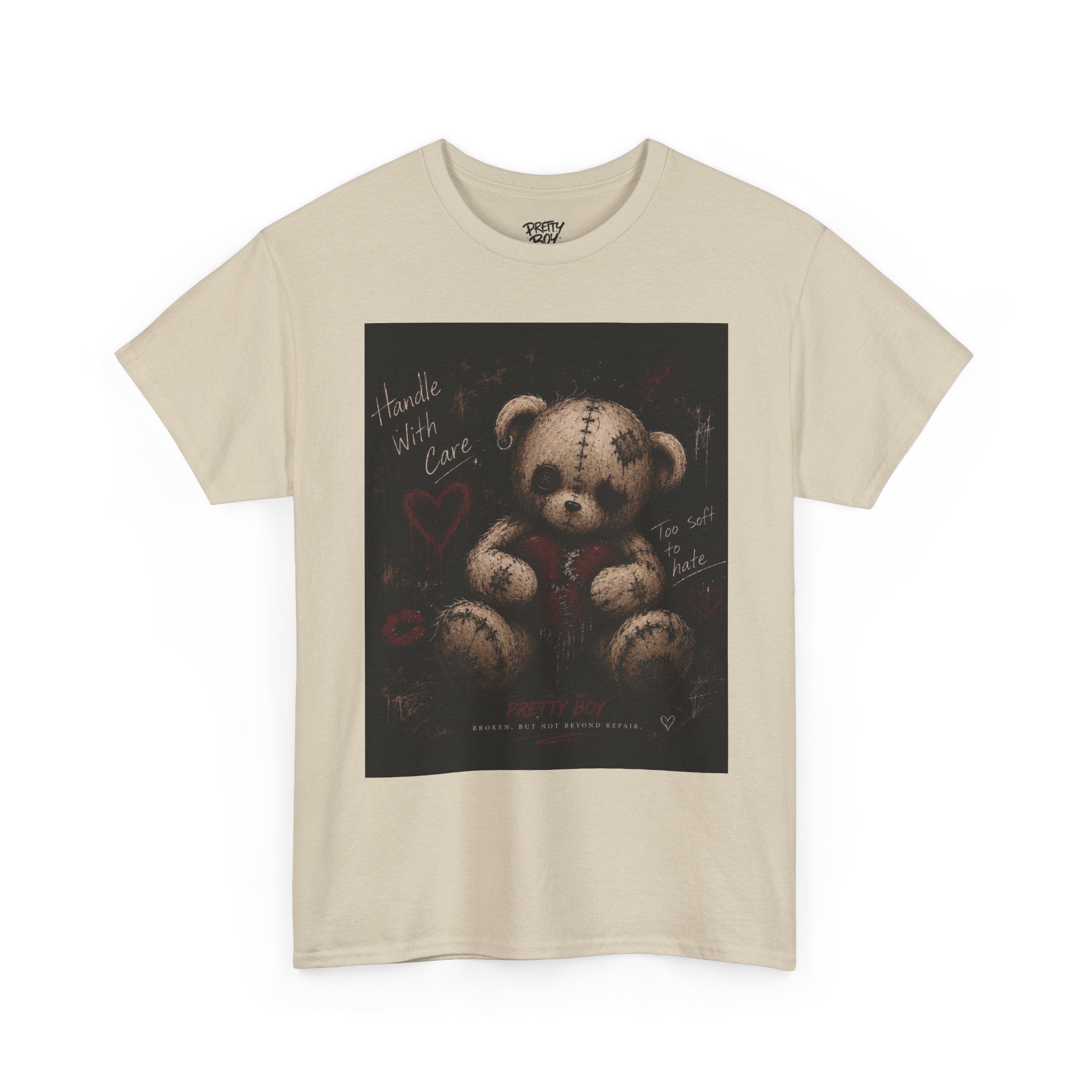 T-Shirt — Gothic Teddy Bear “Pretty Things Break Quietly” Graphic Tee