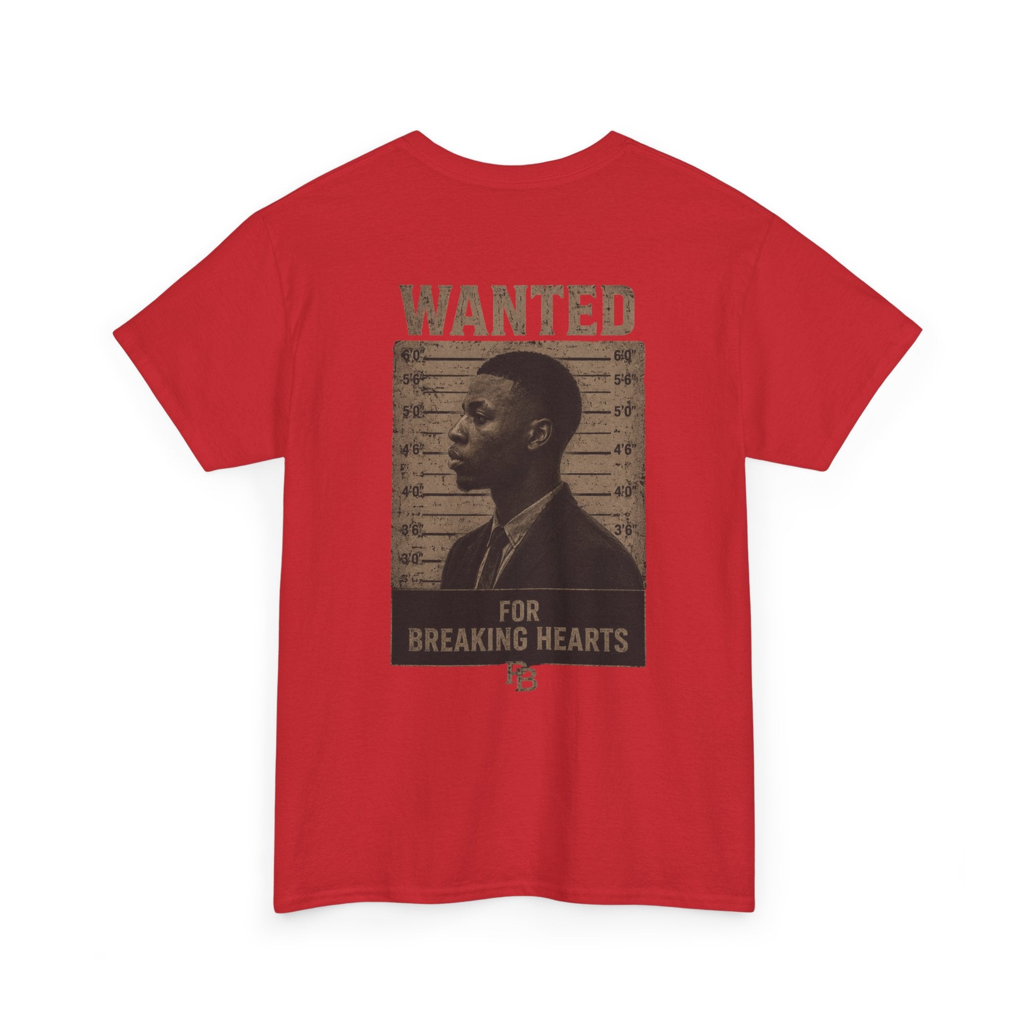 Wanted For Breaking Hearts Tee — Vintage Mugshot Graphic T‑Shirt