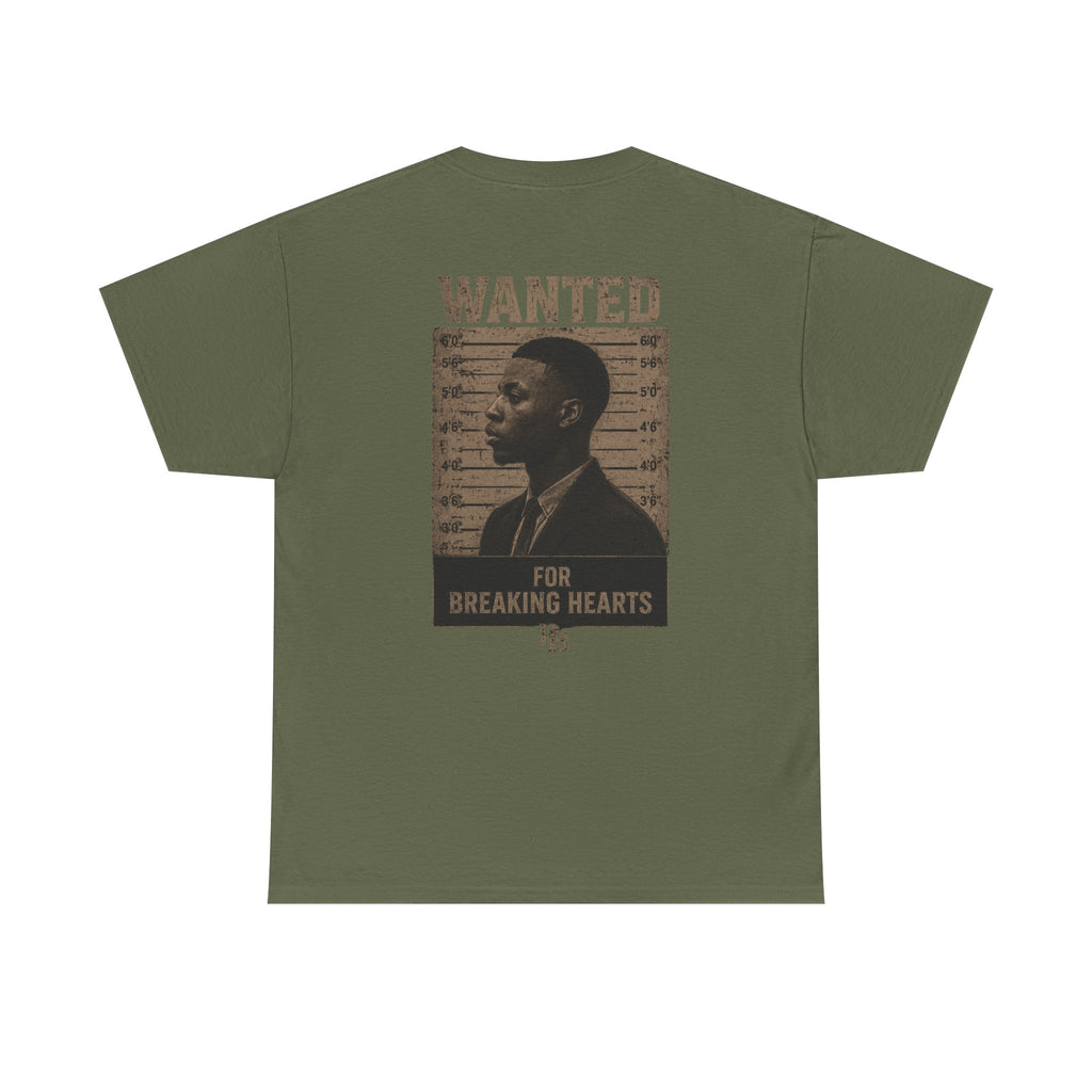 Wanted For Breaking Hearts Tee — Vintage Mugshot Graphic T‑Shirt